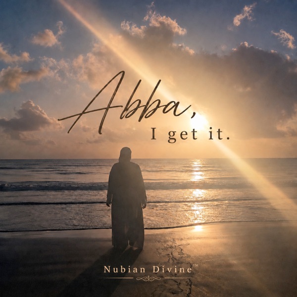 Abba, I Get It. cover artwork: a figure by the sea beneath golden sunlight